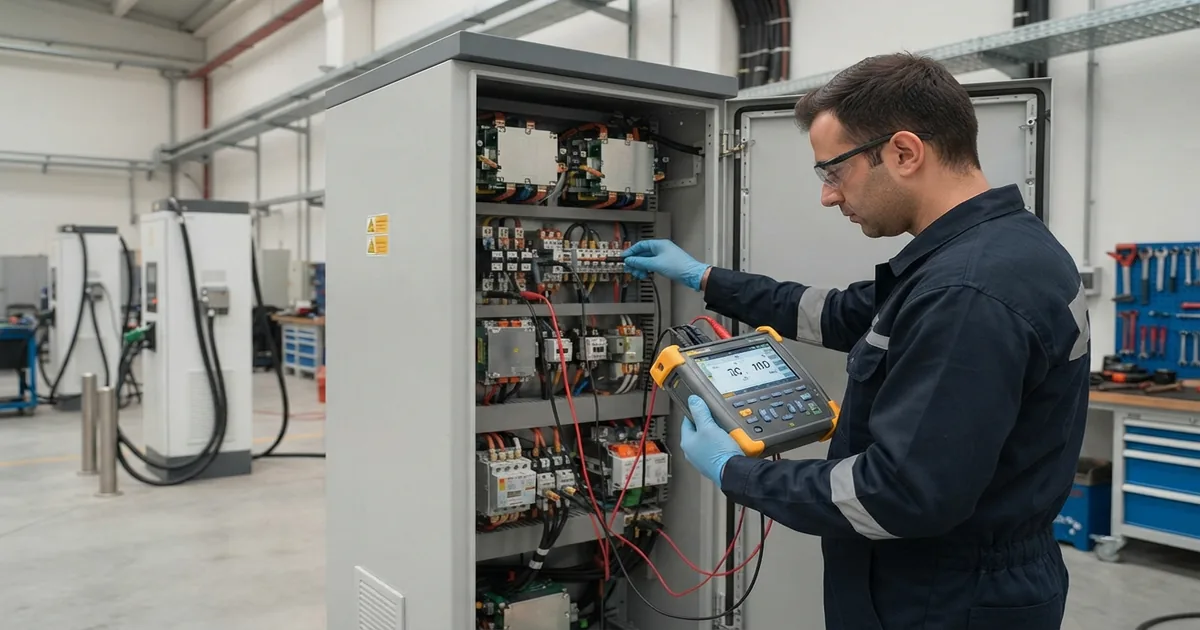 DC Şarj İstasyonu Testi Nedir? kapsamında yapılan ölçüm ve kontrol çalışması