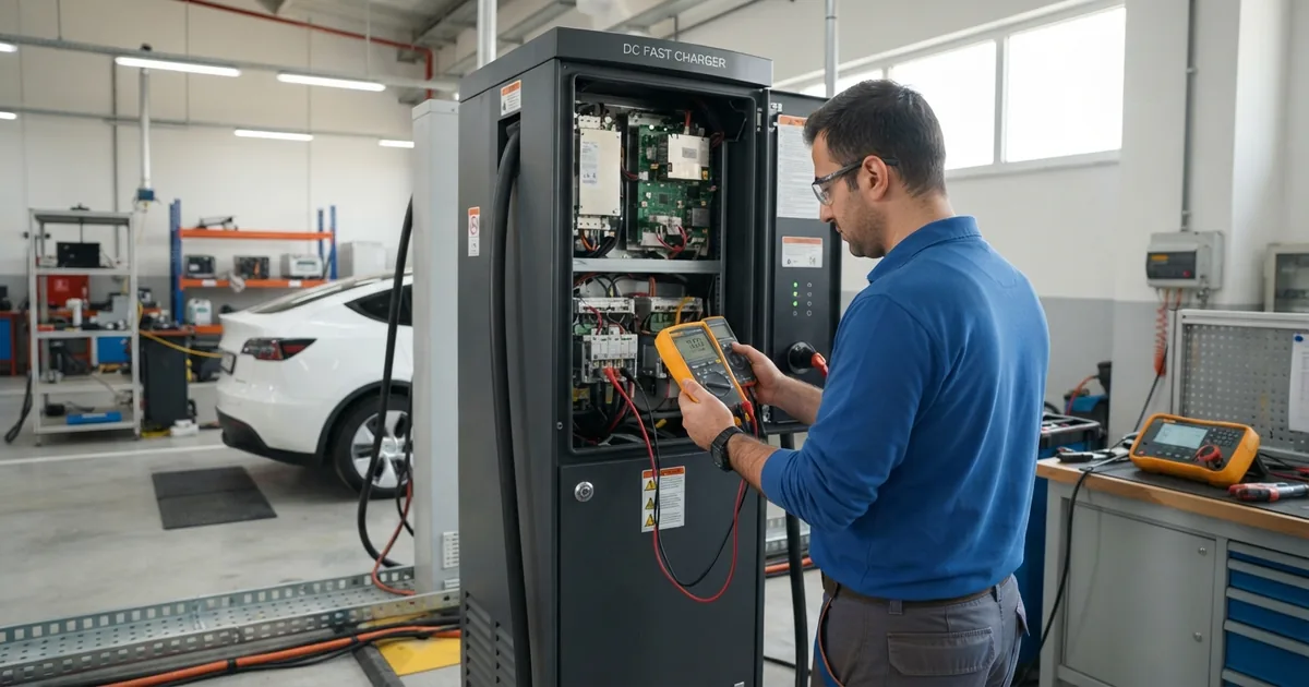 DC Şarj İstasyonu Testi Nedir? hakkında teknik inceleme görseli