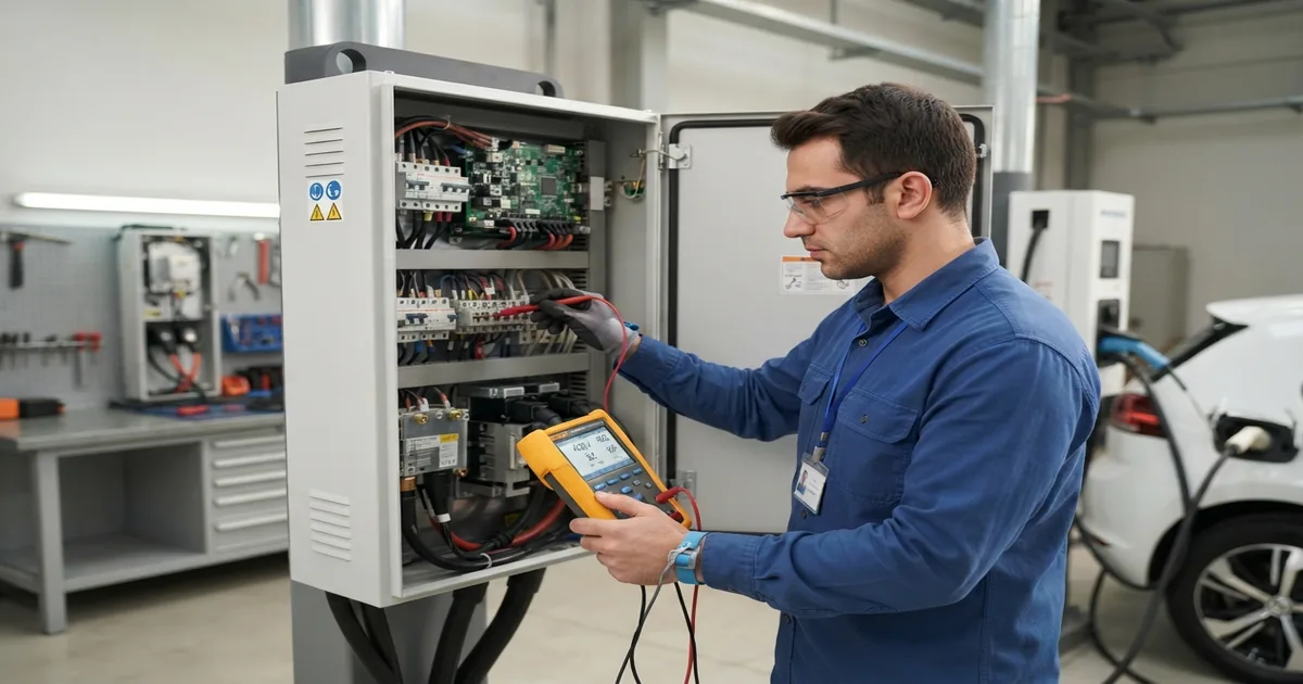 Elektrikli Araç Şarj İstasyonu Haberleri kapsamında yapılan ölçüm ve kontrol çalışması