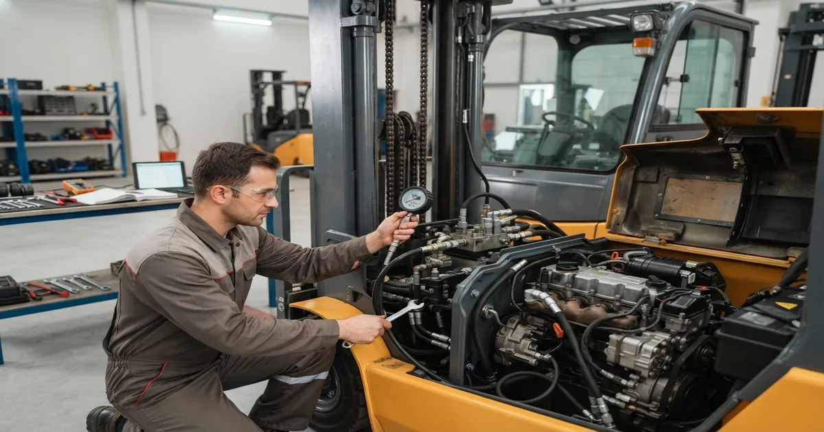 Beyoğlu Forklift Periyodik Muayenesi kapsamında yapılan ölçüm ve kontrol çalışması