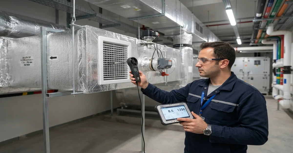 Havalandırma Tesisat Projesi Nasıl Hazırlanır? kapsamında yapılan ölçüm ve kontrol çalışması
