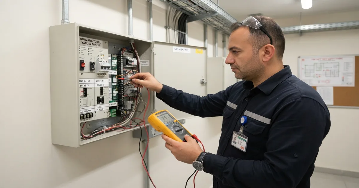 Konvansiyonel Yangın Algılama Sistemi Nedir? kapsamında yapılan ölçüm ve kontrol çalışması